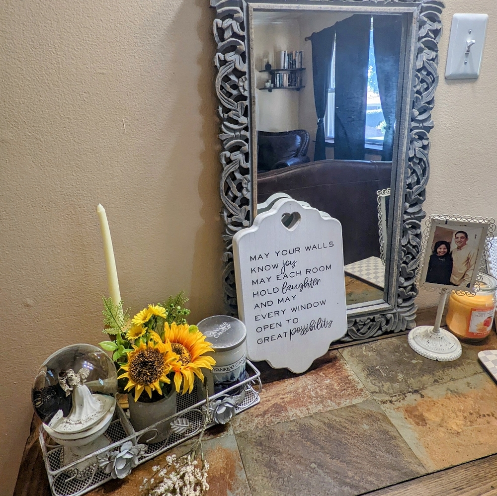 Wooden Love Home Sign